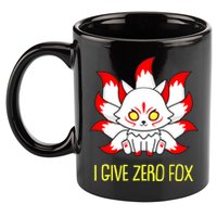 Funny I Give Zero Fox Japanese Nine Tail Fox 11oz C Handle Ceramic Mug