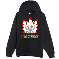 Funny I Give Zero Fox Japanese Nine Tail Fox Premium Pullover Hoodie