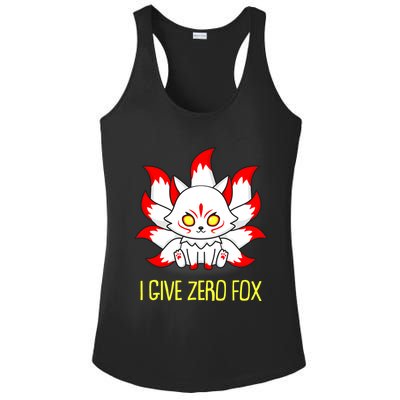 Funny I Give Zero Fox Japanese Nine Tail Fox Ladies PosiCharge Competitor Racerback Tank