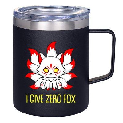 Funny I Give Zero Fox Japanese Nine Tail Fox 12oz Stainless Steel Coffee Mug