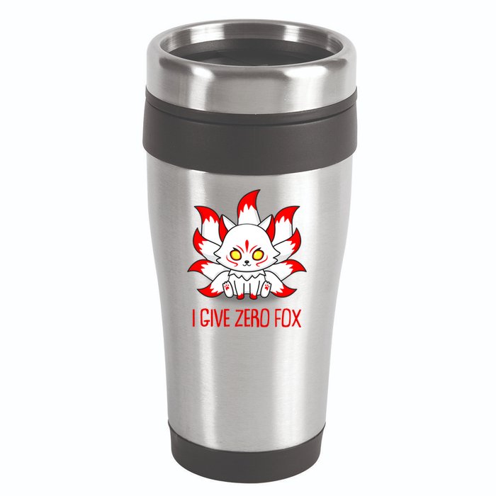 Funny I Give Zero Fox Japanese Nine Tail Fox 16oz Travel Tumbler