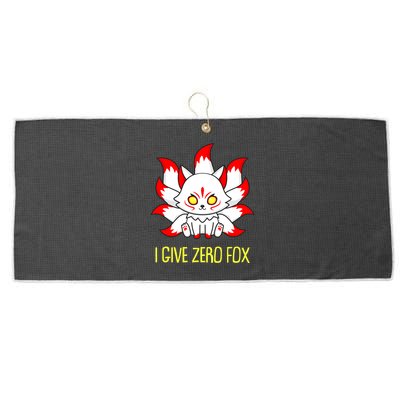 Funny I Give Zero Fox Japanese Nine Tail Fox Large Microfiber Waffle Golf Towel