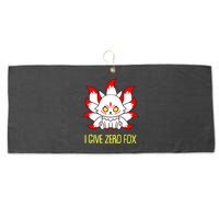 Funny I Give Zero Fox Japanese Nine Tail Fox Large Microfiber Waffle Golf Towel