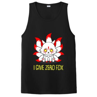 Funny I Give Zero Fox Japanese Nine Tail Fox PosiCharge Competitor Tank