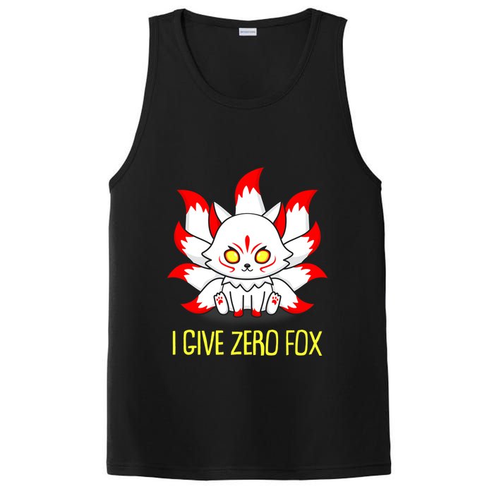 Funny I Give Zero Fox Japanese Nine Tail Fox PosiCharge Competitor Tank