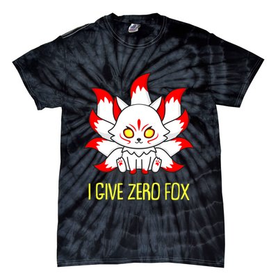 Funny I Give Zero Fox Japanese Nine Tail Fox Tie-Dye T-Shirt