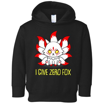 Funny I Give Zero Fox Japanese Nine Tail Fox Toddler Hoodie