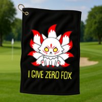 Funny I Give Zero Fox Japanese Nine Tail Fox Golf Towel
