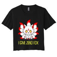 Funny I Give Zero Fox Japanese Nine Tail Fox Crop Top