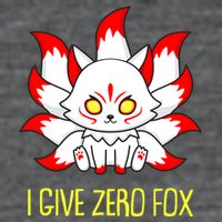 Funny I Give Zero Fox Japanese Nine Tail Fox Button