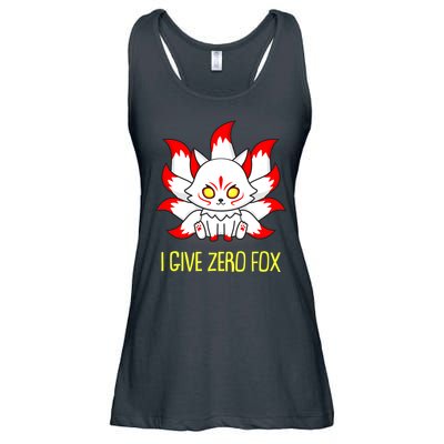 Funny I Give Zero Fox Japanese Nine Tail Fox Ladies Essential Flowy Tank