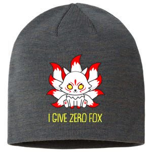 Funny I Give Zero Fox Japanese Nine Tail Fox Sustainable Beanie