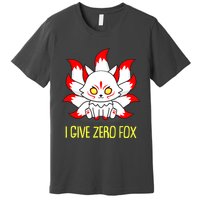 Funny I Give Zero Fox Japanese Nine Tail Fox Premium T-Shirt