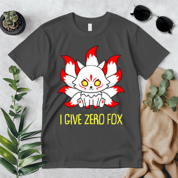Funny I Give Zero Fox Japanese Nine Tail Fox Premium T-Shirt