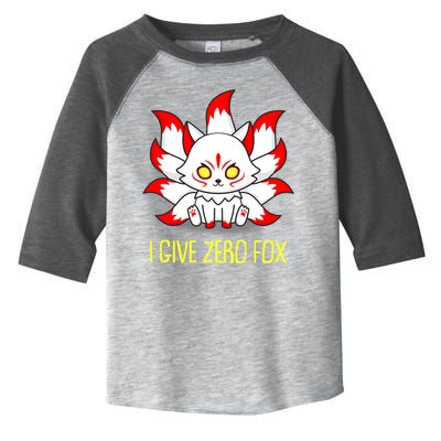 Funny I Give Zero Fox Japanese Nine Tail Fox Toddler Fine Jersey T-Shirt