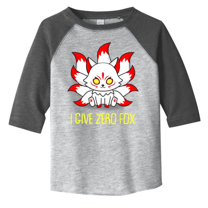 Funny I Give Zero Fox Japanese Nine Tail Fox Toddler Fine Jersey T-Shirt