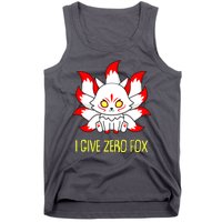 Funny I Give Zero Fox Japanese Nine Tail Fox Tank Top