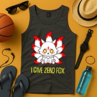 Funny I Give Zero Fox Japanese Nine Tail Fox Tank Top