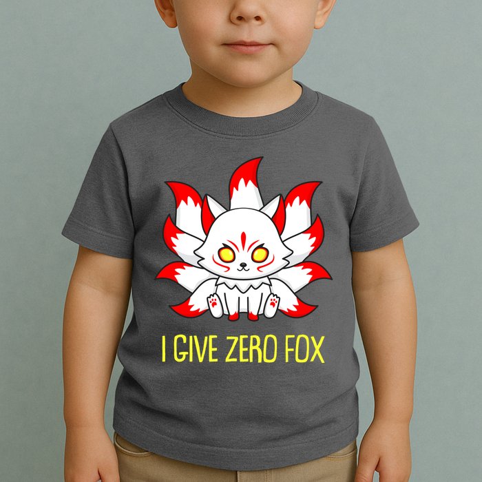 Funny I Give Zero Fox Japanese Nine Tail Fox Toddler T-Shirt