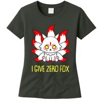Funny I Give Zero Fox Japanese Nine Tail Fox Womens T-Shirt