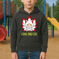 Funny I Give Zero Fox Japanese Nine Tail Fox Kids Hoodie