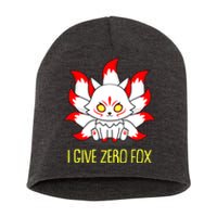 Funny I Give Zero Fox Japanese Nine Tail Fox Short Acrylic Beanie