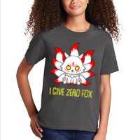Funny I Give Zero Fox Japanese Nine Tail Fox Kids T-Shirt
