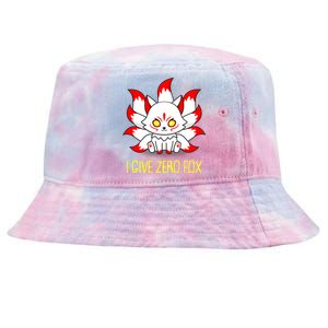 Funny I Give Zero Fox Japanese Nine Tail Fox Tie-Dyed Bucket Hat