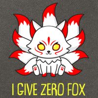 Funny I Give Zero Fox Japanese Nine Tail Fox Cotton Canvas Backpack