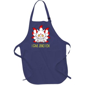 Funny I Give Zero Fox Japanese Nine Tail Fox Full-Length Apron With Pockets