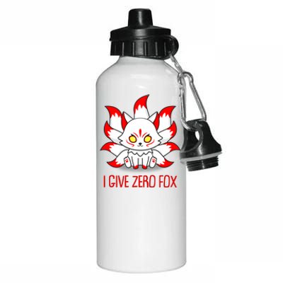 Funny I Give Zero Fox Japanese Nine Tail Fox Aluminum Water Bottle 