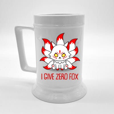 Funny I Give Zero Fox Japanese Nine Tail Fox Beer Stein