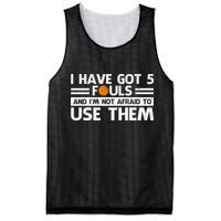 Funny I've Got 5 Fouls Funny Basketball Player Basketball Quotes Mesh Reversible Basketball Jersey Tank