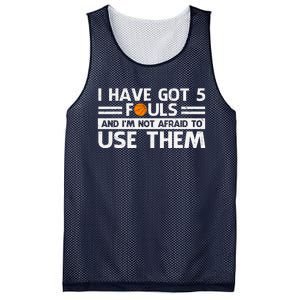 Funny I've Got 5 Fouls Funny Basketball Player Basketball Quotes Mesh Reversible Basketball Jersey Tank