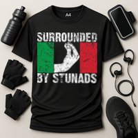 Funny Italian Gift For Cool Surrounded By Stunads Cooling Performance Crew T-Shirt
