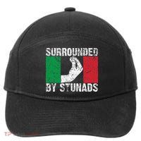 Funny Italian Gift For Cool Surrounded By Stunads 7-Panel Snapback Hat