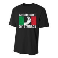 Funny Italian Gift For Cool Surrounded By Stunads Youth Performance Sprint T-Shirt