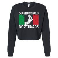 Funny Italian Gift For Cool Surrounded By Stunads Cropped Pullover Crew