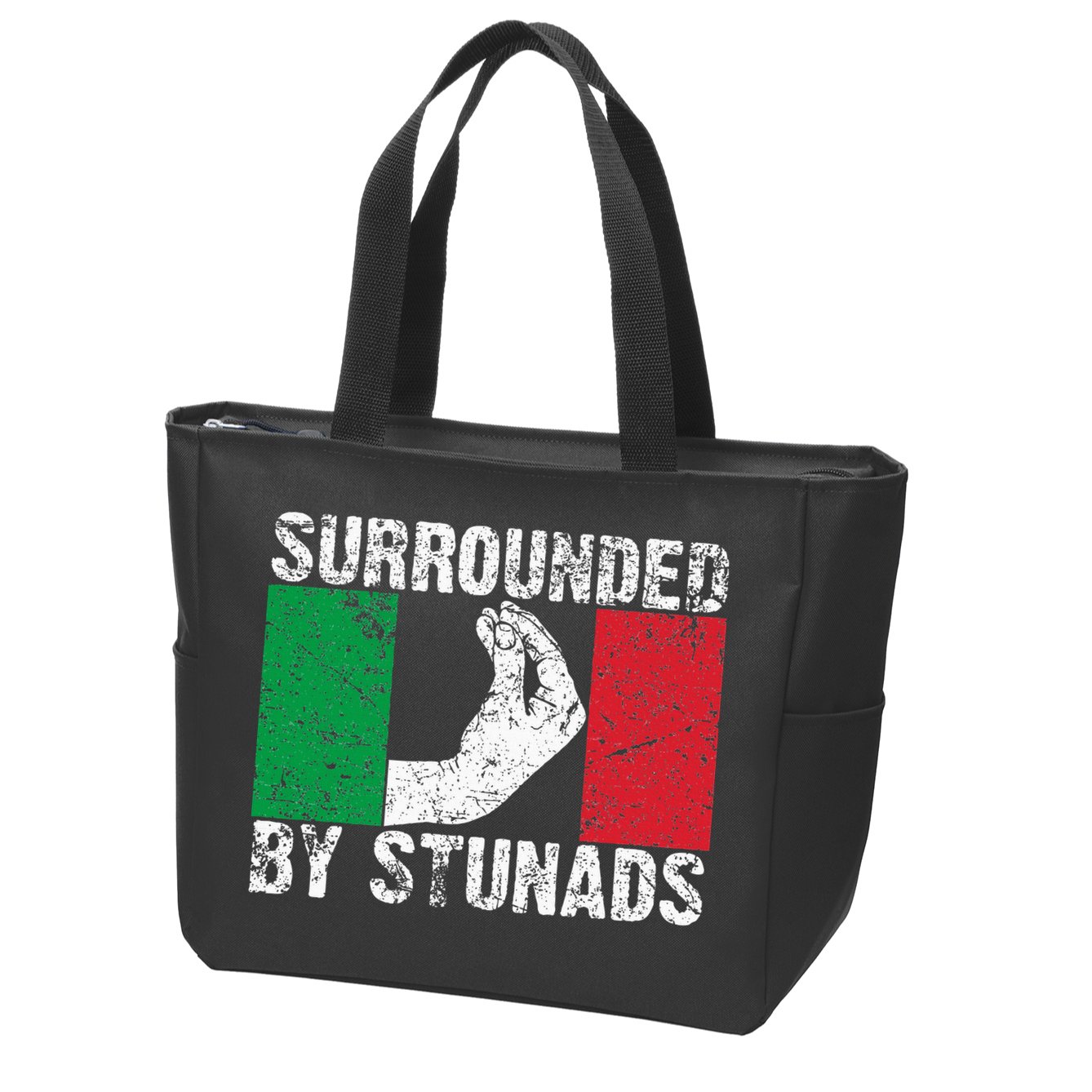 Funny Italian Gift For Cool Surrounded By Stunads Zip Tote Bag