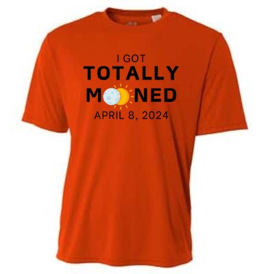 Funny I Got Totally Mooned Total Solar Eclipse April 8 Cooling Performance Crew T-Shirt