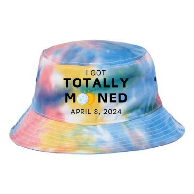 Funny I Got Totally Mooned Total Solar Eclipse April 8 Tie Dye Newport Bucket Hat