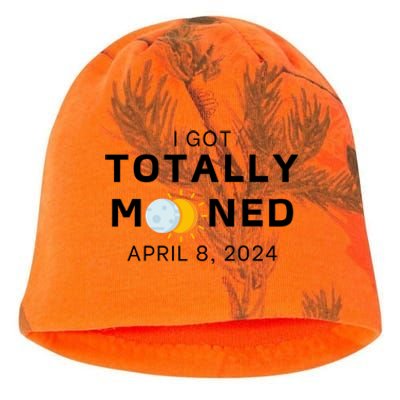 Funny I Got Totally Mooned Total Solar Eclipse April 8 Kati - Camo Knit Beanie