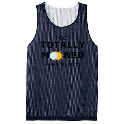 Funny I Got Totally Mooned Total Solar Eclipse April 8 Mesh Reversible Basketball Jersey Tank