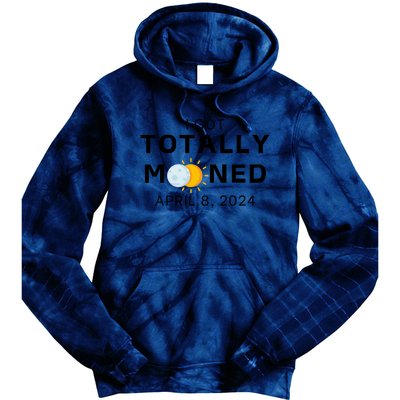 Funny I Got Totally Mooned Total Solar Eclipse April 8 Tie Dye Hoodie