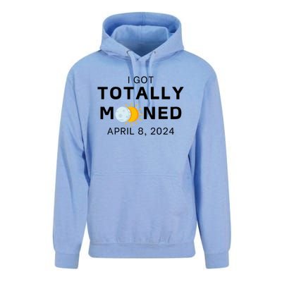 Funny I Got Totally Mooned Total Solar Eclipse April 8 Unisex Surf Hoodie