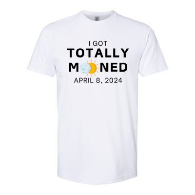 Funny I Got Totally Mooned Total Solar Eclipse April 8 Softstyle CVC T-Shirt