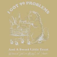 Funny I Got 99 Problems Trendy Vintage Retro Cat Grocery Mousepad