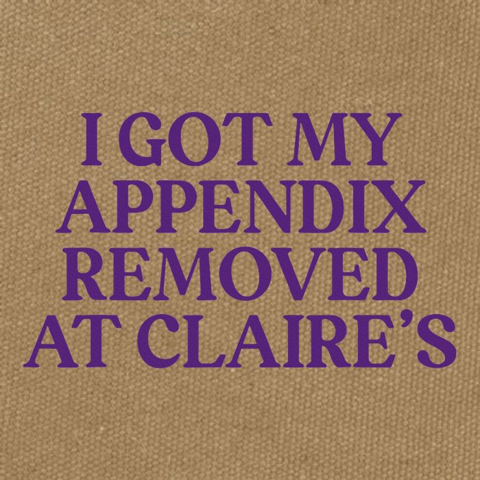Funny I Got My Appendix Removed At ClaireS Meme Trending Cotton Canvas Backpack