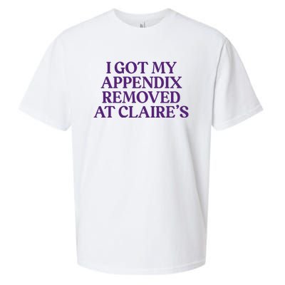 Funny I Got My Appendix Removed At ClaireS Meme Trending Sueded Cloud Jersey T-Shirt