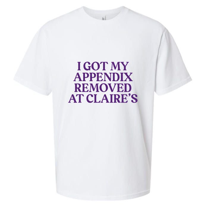 Funny I Got My Appendix Removed At ClaireS Meme Trending Sueded Cloud Jersey T-Shirt